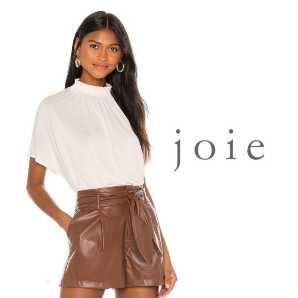Joie pink mock dress short sleeve shirt